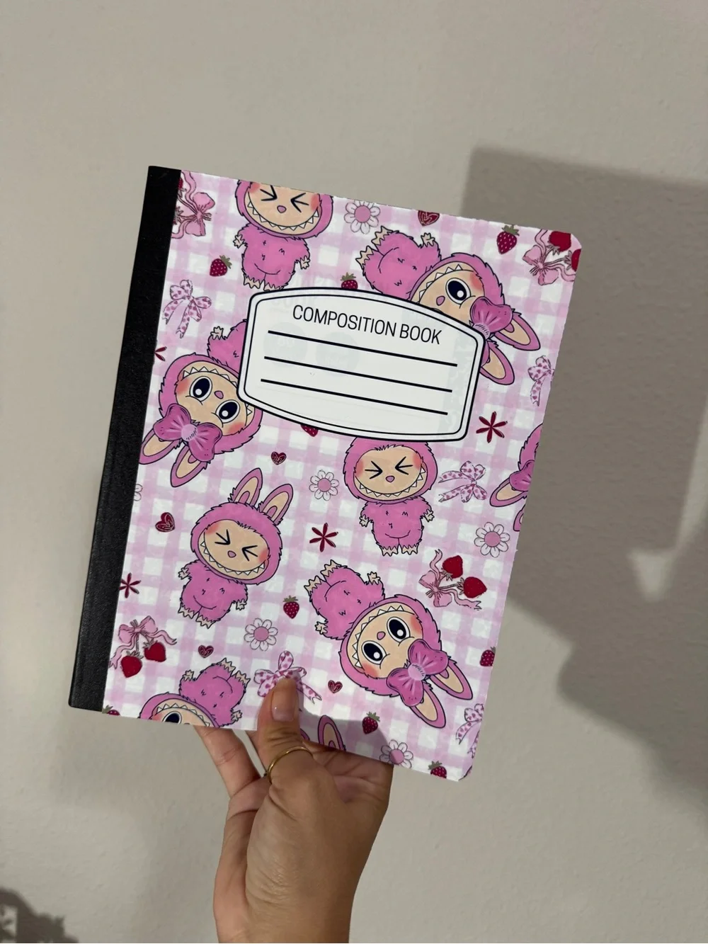 Custom College ruled composition notebook Pink